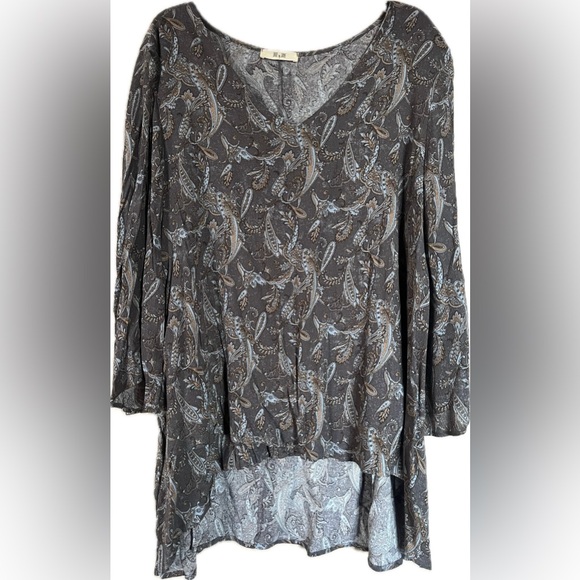 Jade By Jane Tops - Jade by Jane Paisley Women's Blouse in Browns & Gray. Size 1XL